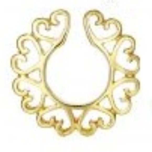 Nipple Shields ~ Per Pair ~ Non-Piercing ~ Hearts ~ 3- Tones - Picture 3 of 9